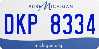 MI license plate DKP8334