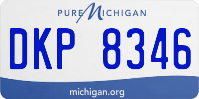 MI license plate DKP8346