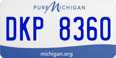 MI license plate DKP8360