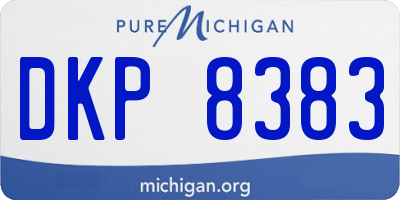 MI license plate DKP8383