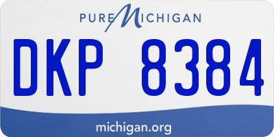 MI license plate DKP8384