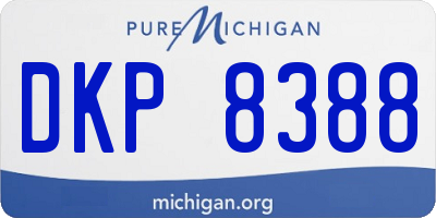 MI license plate DKP8388