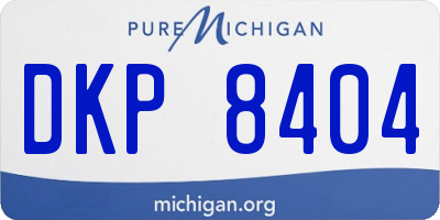MI license plate DKP8404