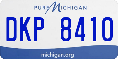 MI license plate DKP8410