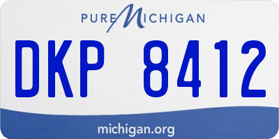 MI license plate DKP8412