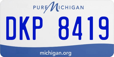 MI license plate DKP8419