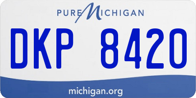 MI license plate DKP8420