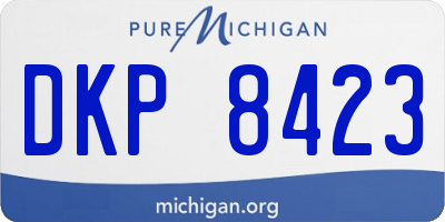 MI license plate DKP8423