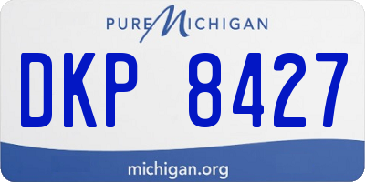 MI license plate DKP8427