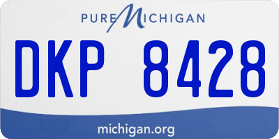 MI license plate DKP8428