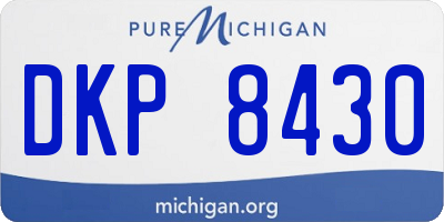 MI license plate DKP8430