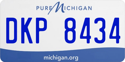MI license plate DKP8434