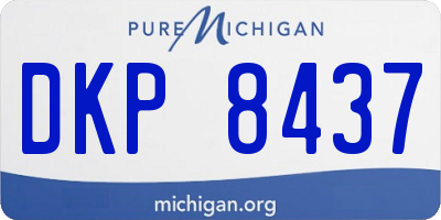 MI license plate DKP8437