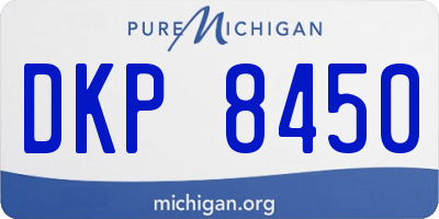 MI license plate DKP8450