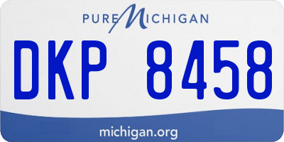 MI license plate DKP8458