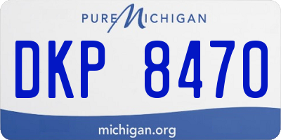 MI license plate DKP8470