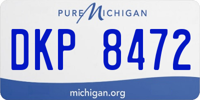 MI license plate DKP8472