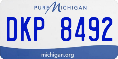 MI license plate DKP8492
