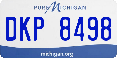 MI license plate DKP8498