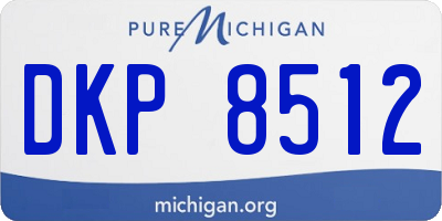 MI license plate DKP8512