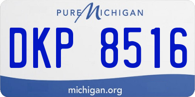 MI license plate DKP8516