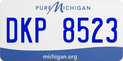 MI license plate DKP8523