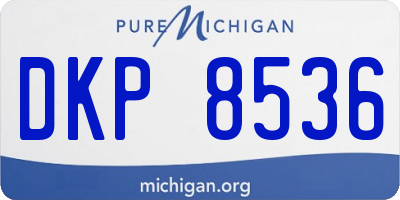 MI license plate DKP8536