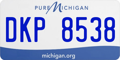 MI license plate DKP8538