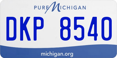 MI license plate DKP8540