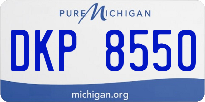 MI license plate DKP8550