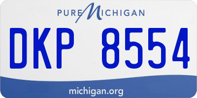 MI license plate DKP8554