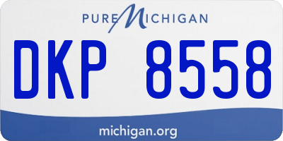 MI license plate DKP8558
