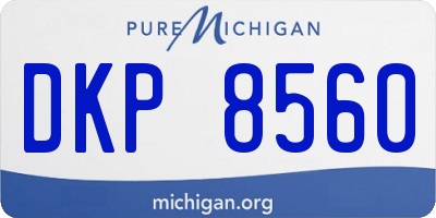 MI license plate DKP8560