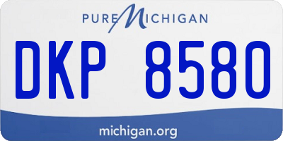 MI license plate DKP8580