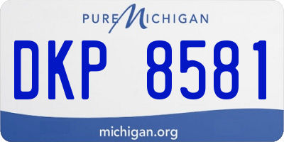 MI license plate DKP8581