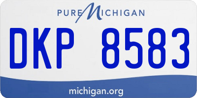 MI license plate DKP8583