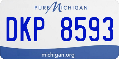 MI license plate DKP8593