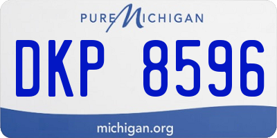 MI license plate DKP8596