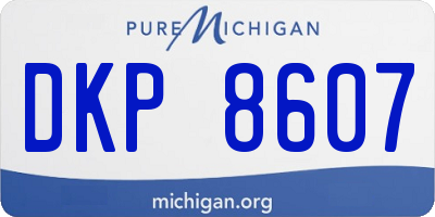MI license plate DKP8607