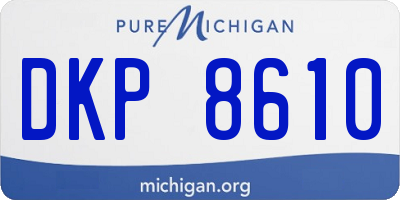 MI license plate DKP8610