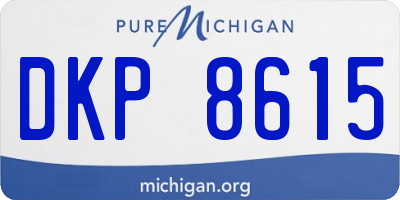 MI license plate DKP8615