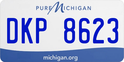 MI license plate DKP8623