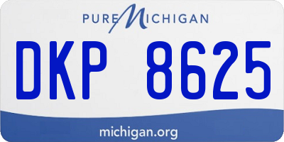 MI license plate DKP8625