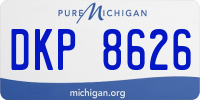 MI license plate DKP8626