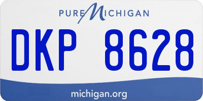 MI license plate DKP8628