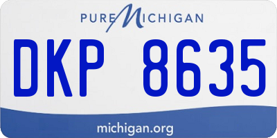 MI license plate DKP8635