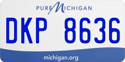 MI license plate DKP8636