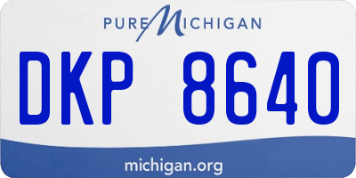 MI license plate DKP8640