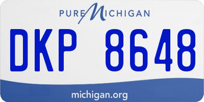 MI license plate DKP8648