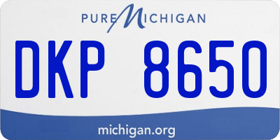 MI license plate DKP8650